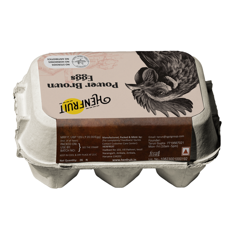 3 Pack of Large Brown 6 Eggs