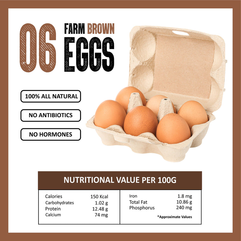 3 Pack of Large Brown 6 Eggs